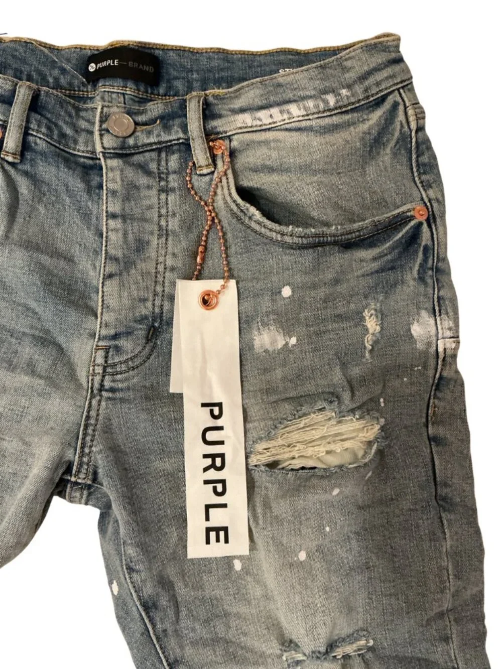 Men's Purple Brand Designer Jeans P001 Low Rise Skinny